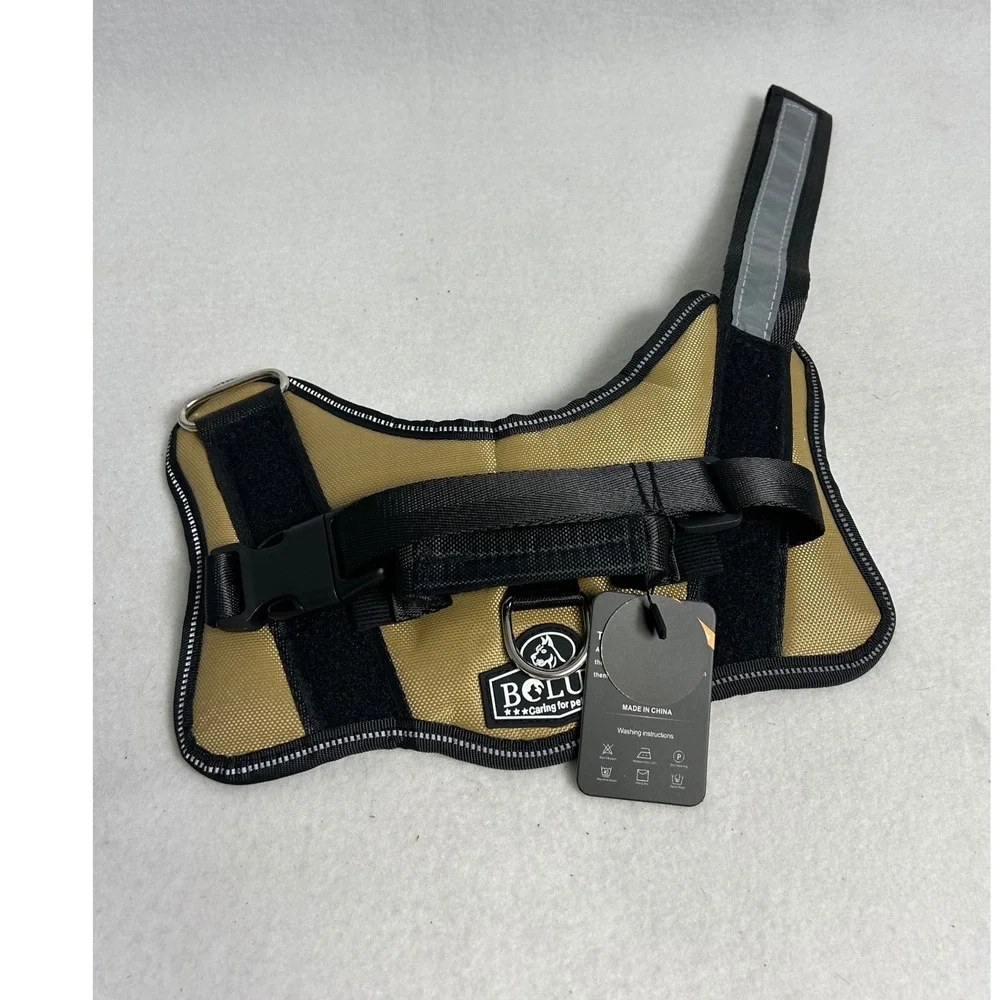 Tactical Reflective Bolux Dog Harness Sm Army Yellow No Pull Safety Vest Handle